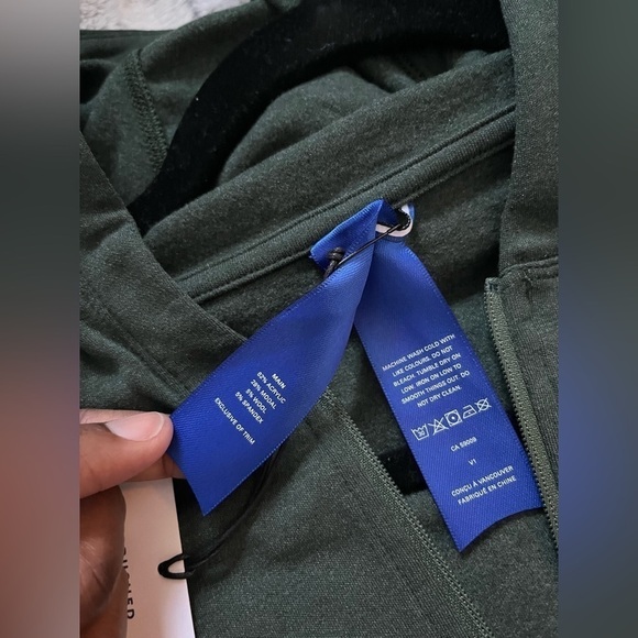 Kit and Ace Brushed Zip Up Hoodie Heather Forest Size XS - Picture 8 of 10